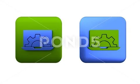 Colorful Software, web development, programming concept icon isolated on wh.. 库存插图