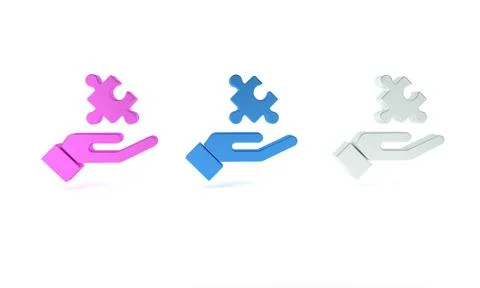 Colorful Solution to the problem in psychology icon isolated on white backg.. Stock Illustration