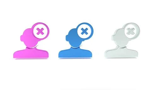 Colorful Solution to the problem in psychology icon isolated on white backg.. Illustrazione stock