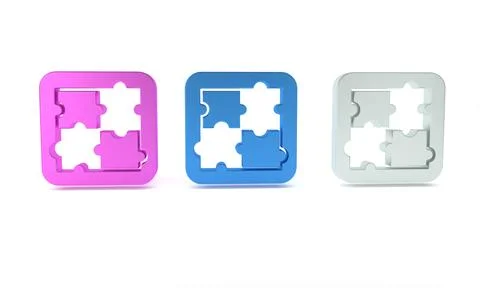 Colorful Solution to the problem in psychology icon isolated on white backg.. イラスト素材