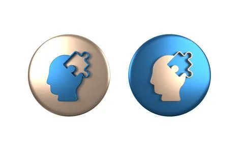 Colorful Solution to the problem in psychology icon isolated on white backg.. Illustrazione stock