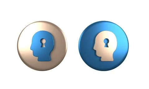 Colorful Solution to the problem in psychology icon isolated on white backg.. Stock Illustration