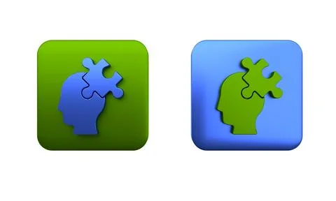 Colorful Solution to the problem in psychology icon isolated on white backg.. Illustrazione stock