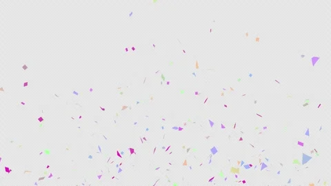 Colorful сonfetti explosion on a black backgrounds  Alpha Channel 4K. Video stock 256126898