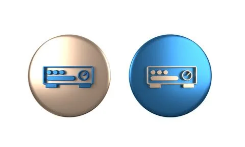 Colorful Sound mixer controller icon isolated on white background. Dj equip.. Stock Illustration