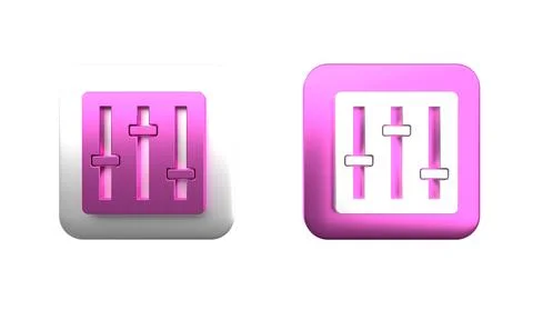 Colorful Sound mixer controller icon isolated on white background. Dj equip.. Stock Photos