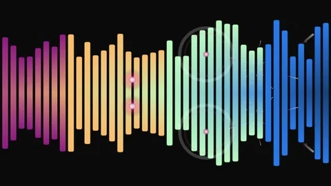 Colorful Sound Wave Equalizer Bars Animation. Stock Footage 330130738