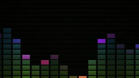 Colorful Sound Wave Equalizer Display. Stock Footage 334518001