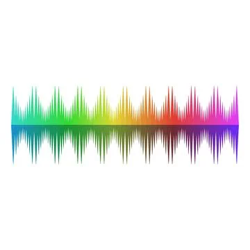 Colorful sound wave equalizer visualization technology Stockillustratie