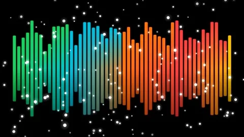Colorful Sound Waveform Visualization wi... | Stock Video | Pond5