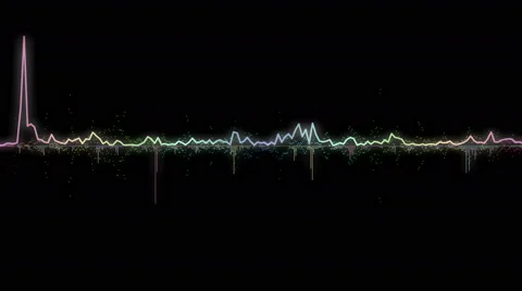 Colorful sound waves Stock Footage 60003400