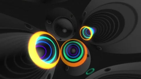 Colorful Sound Waves Stock Footage 80646870