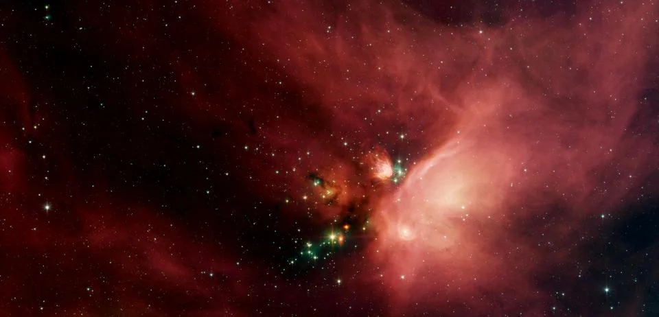 Colorful space background. Elements of this image furnished by NASA. Stock Photos
