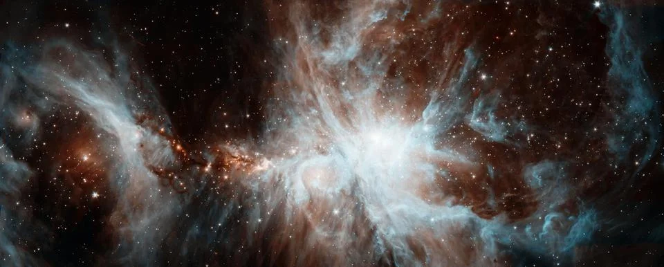 Colorful space background. Elements of this image furnished by NASA. Stock Photos