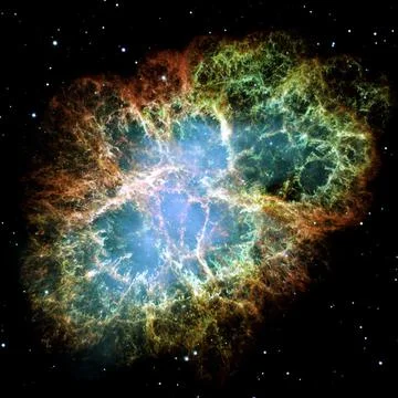 Colorful space background. Elements of this image furnished by NASA. Stock Photos