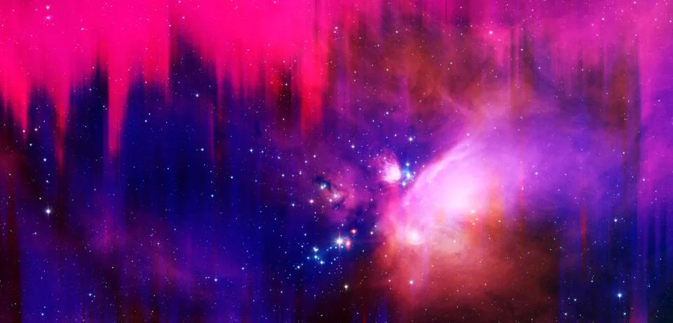Colorful space background. Elements of this image furnished by NASA. Stock Photos