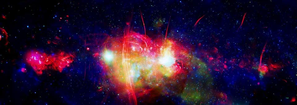 Colorful space background. Elements of this image furnished by NASA. 스톡 사진