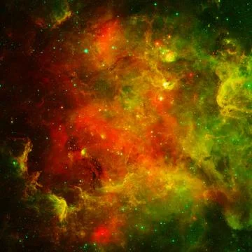 Colorful space nebula. Elements of this image furnished by NASA. Stock Illustration