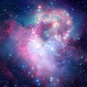 Colorful space nebula. Elements of this image furnished by NASA. Stock Photos