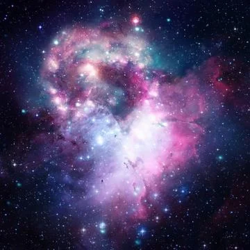 Colorful space nebula. Elements of this image furnished by NASA. Stock Photos