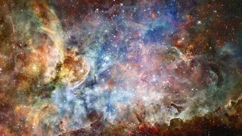 Colorful space nebula. Elements of this image furnished by NASA. Foto stock