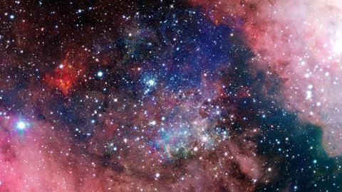 Colorful space nebula. Elements of this image furnished by NASA. Stock Photos