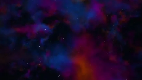 Colorful Space Nebula Flight Seamless Loop 4K Stock Footage 340246167
