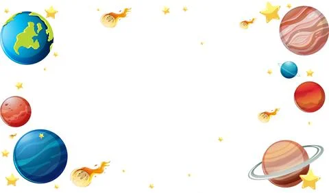 Colorful Space-Themed Vector Illustration Stock Illustration