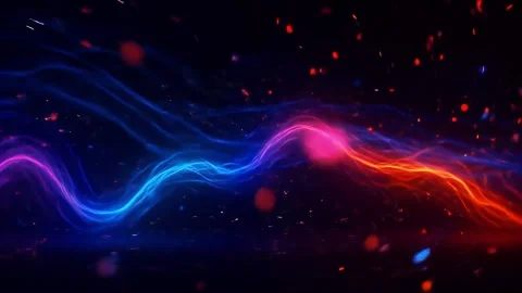 Colorful Space Wave Background Animation in 4K Stock Footage 310732520
