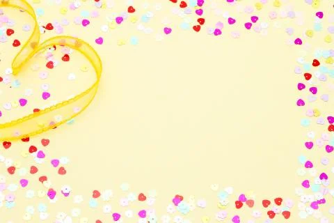 Colorful spangles frame Stock Photos