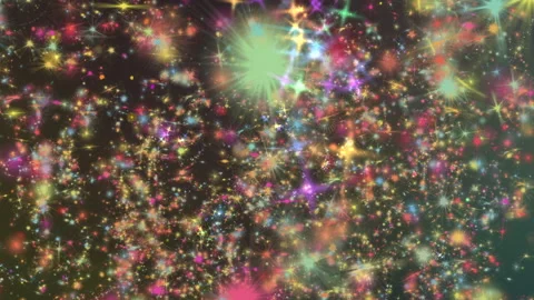 Colorful Sparkling Abstract Light Background With Festive Glitter Stars Stock Footage 333502534