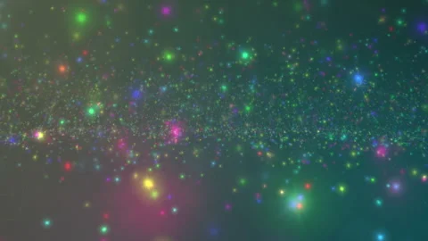 Colorful Sparkling Particle Lights Falling, Festive Celebration Backdrop Stock-Footage 335161920