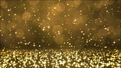 Colorful Sparkling Snow Falling Down - Loop Golden Stock Footage 83923515