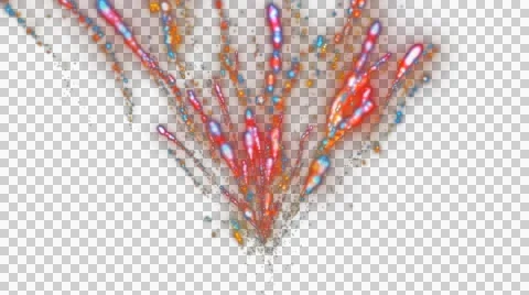 Colorful Sparks Loop Alpha Stock Footage 49736138