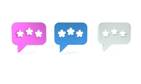 Colorful Speech bubble chat icon isolated on white background. Message icon.. Stock Illustration