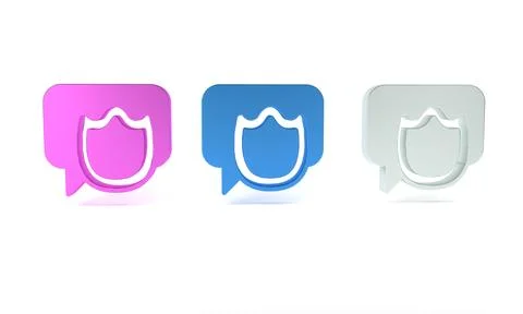 Colorful Speech bubble chat icon isolated on white background. Message icon.. Stock Illustration