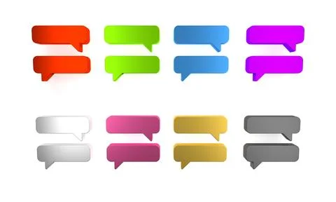 Colorful Speech bubble chat icon isolated on white background. Message icon.. Stock Illustration