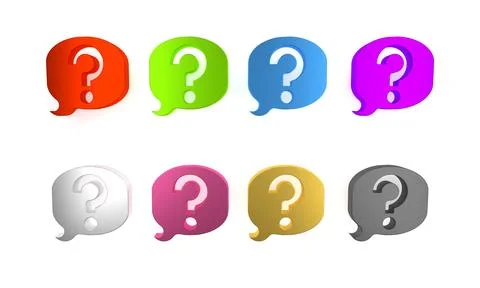 Colorful Speech bubble chat icon isolated on white background. Message icon.. Illustrazione stock