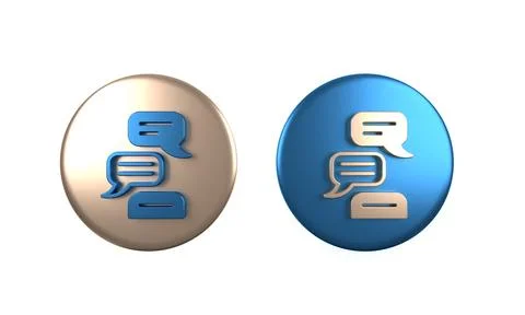 Colorful Speech bubble chat icon isolated on white background. Message icon.. Illustrazione stock