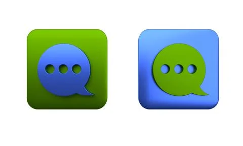 Colorful Speech bubble chat icon isolated on white background. Message icon.. Stock Illustration