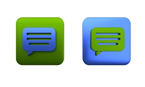 Colorful Speech bubble chat icon isolated on white background. Message icon.. Stock Illustration
