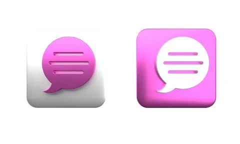 Colorful Speech bubble chat icon isolated on white background. Message icon.. Stock Illustration
