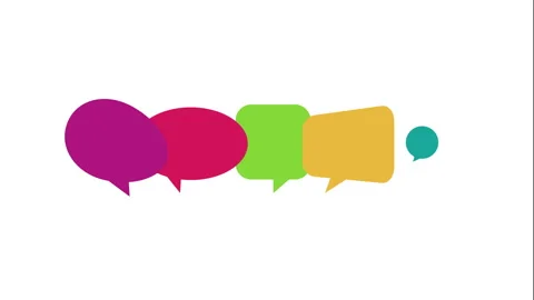 Colorful speech bubble. Communication concept. Social network Stock Footage 149138221