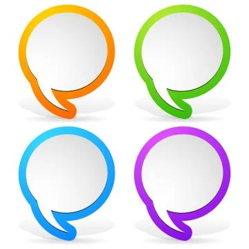Colorful speech bubble design elements Stock Illustration