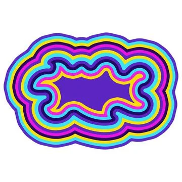 Colorful Speech Bubble Flat Style Vector Illustration Design. Doodle Vector Illustrazione stock