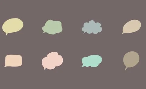 Colorful Speech Bubble set. Talk bubble. Speech bubbles collection. Stock Illustration