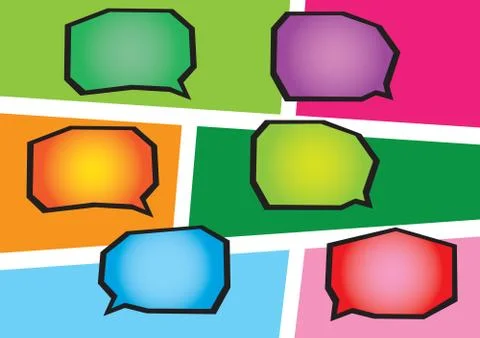 Colorful Speech bubble Vector Background Illustrazione stock
