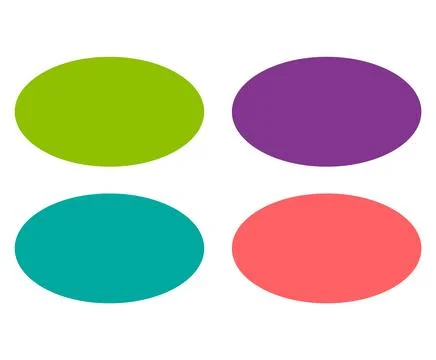 Colorful speech bubble vector set includes glossy 3D round sticker Stock Illustration