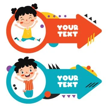 Colorful Speech Bubbles And Labels Stock Illustration