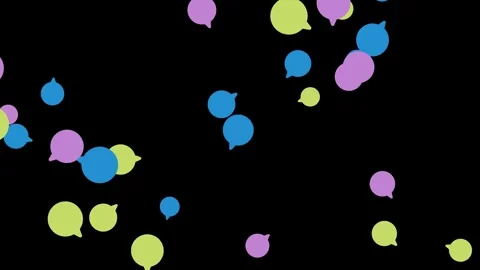 Colorful speech bubbles background animation Stock Footage 313920256